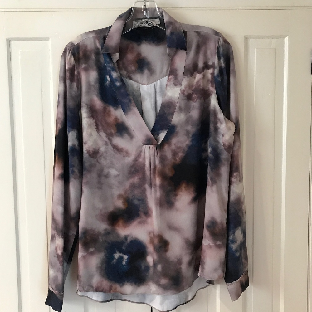 GO BY GO SILK 'GO REACH A CROSSROADS TUNIC' TOP